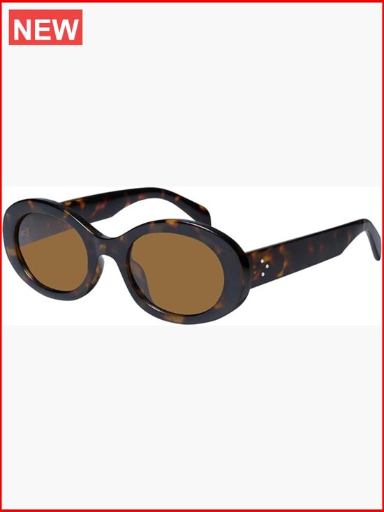 Oval Retro Trendy Sunglasses with UV400 Protection main image 7